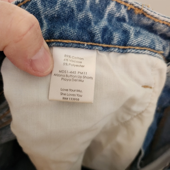 Show Me Your MuMu Blue Distressed Jean Shorts - Picture 6 of 7